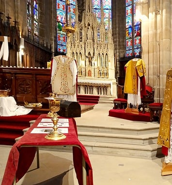 Exposition des objets liturgiques