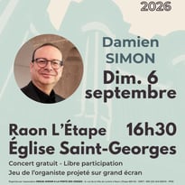 Concert d'orgue par Damien Simon à Raon L'Étape