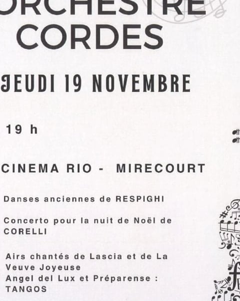 Concert de l'orchestre cordes de l'école intercommunale de musique de Mirecourt
