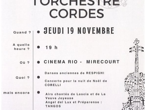 Concert de l'orchestre cordes de l'école intercommunale de musique de Mirecourt